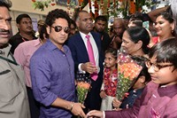 Sachin and Anushka Launching Vijayawada PVP Square Photos